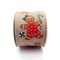 Designer’ Shop WR 63-5220 Christmas Gingerbread Wired Edge Ribbon – 2.5" x 10 Yards – Tan Burlap with charming Gingerbread Candy Canes & Holiday Icons